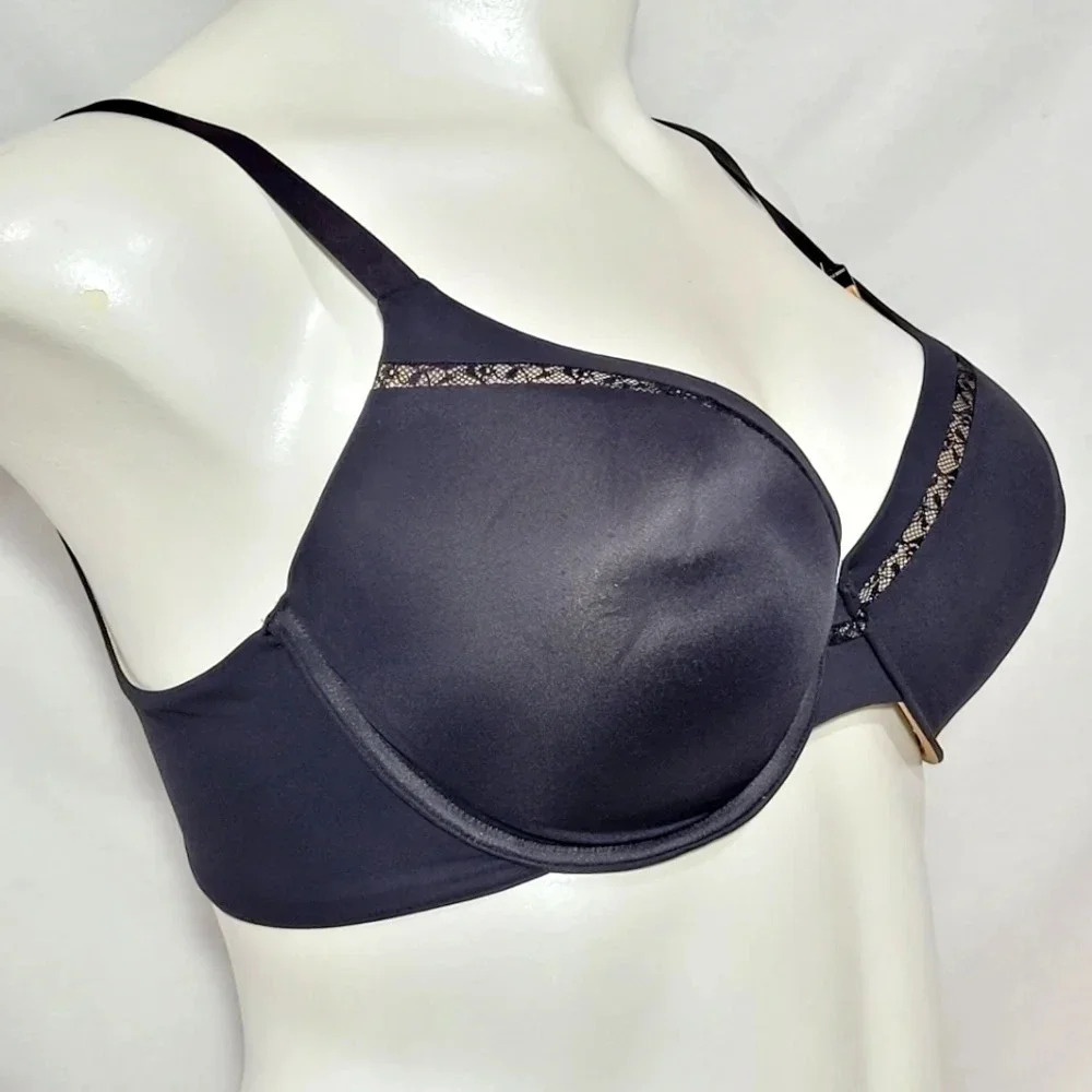 36DD Maidenform‎ 9500 Self Expressions T-Shirt Demi UW Bra Black NWT - Picture 4 of 7